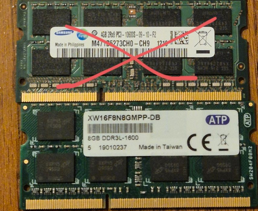Memori RAM 8gb  DDR3L-1600 XW16F8N8GMPP-DB