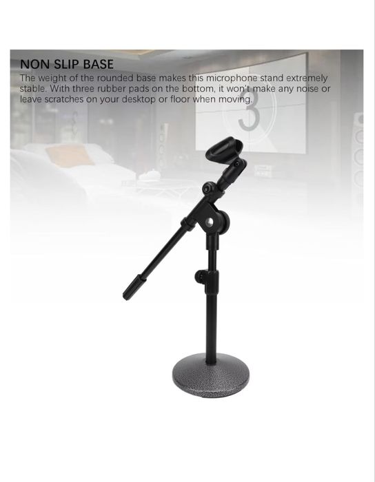 Suport pentru microfon de birou, suport reglabil pentru microfon