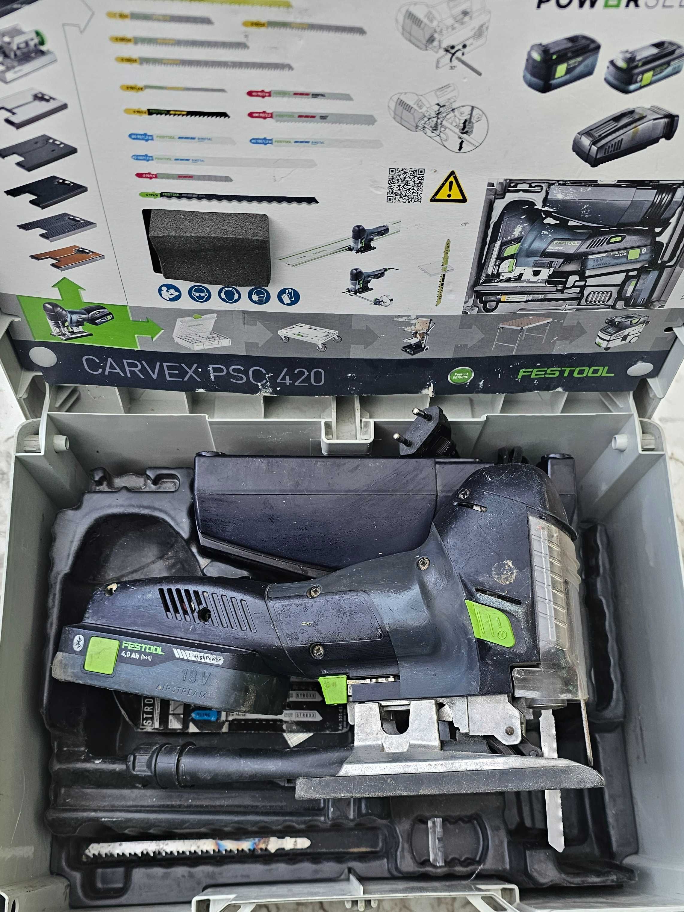 Festool PSC 420 CARVEX Акумулаторен махален прободен трион зеге