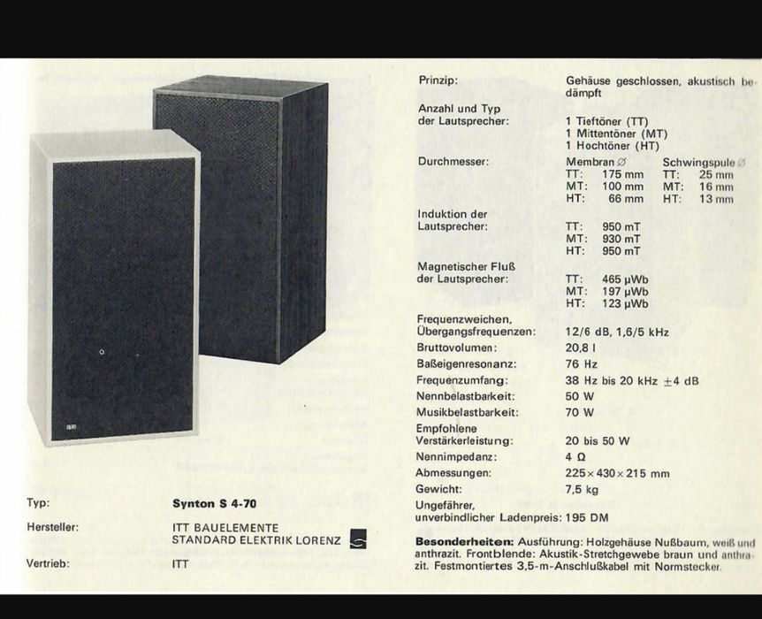 Boxe ITT synton S4 70