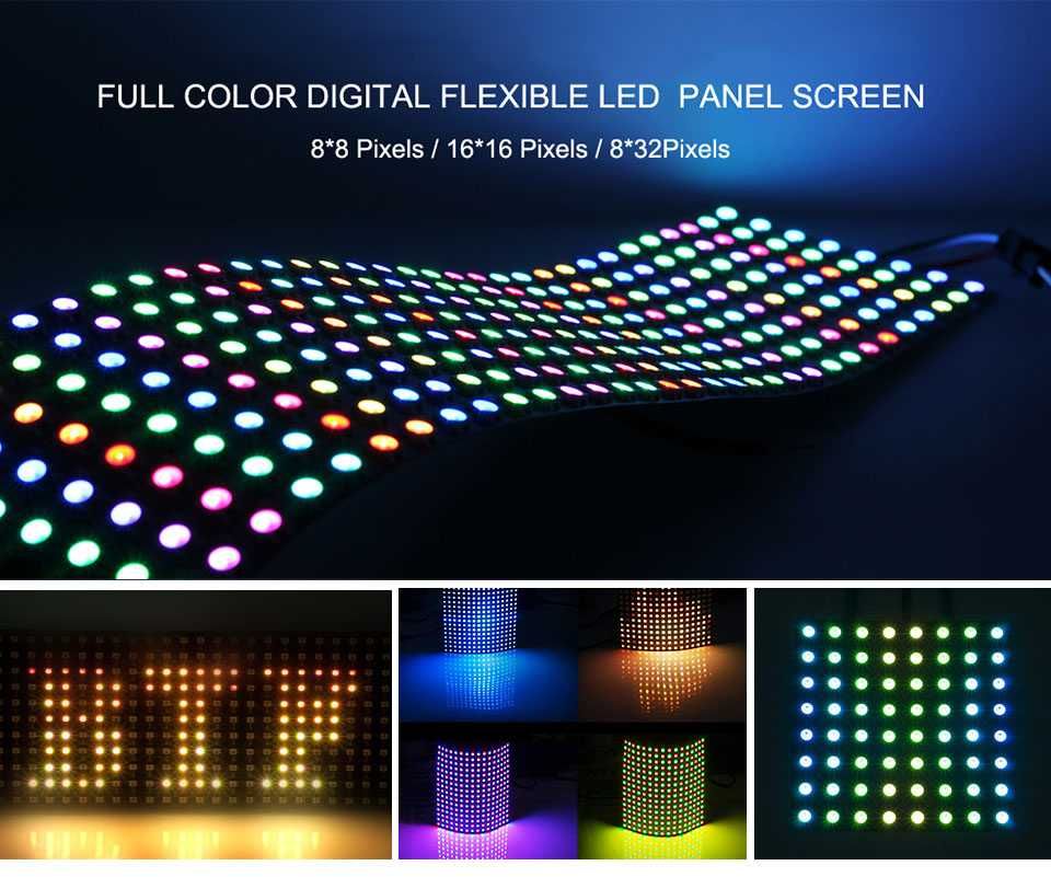 Matrix Flexibila 256LED 8x32 pixeli WS2812B NeoPixel Neoled