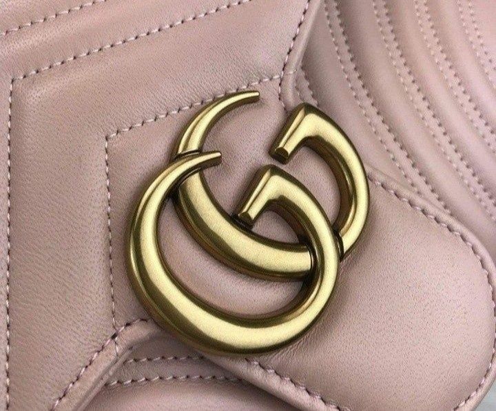 Geanta damă, model Marmont, logo metalic auriu mat,saculet,etichetă