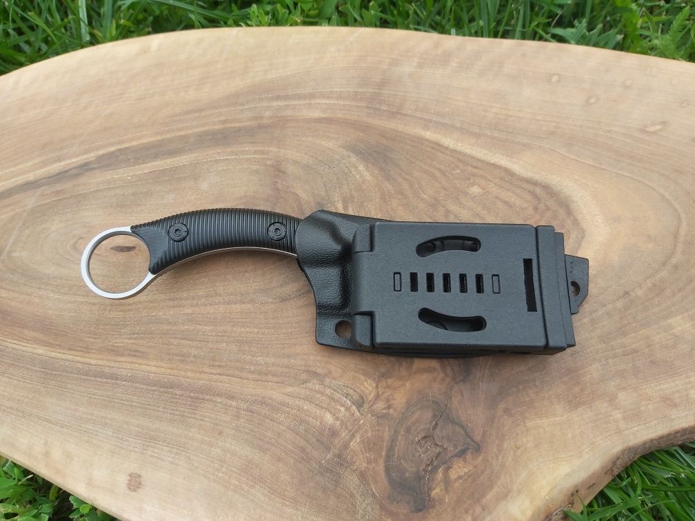 Нож за оцеляване на открито EDC, фултанг D2 с кания Kydex