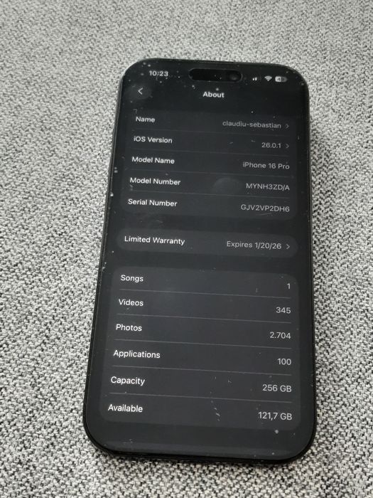 Iphone 16 pro 256gb black