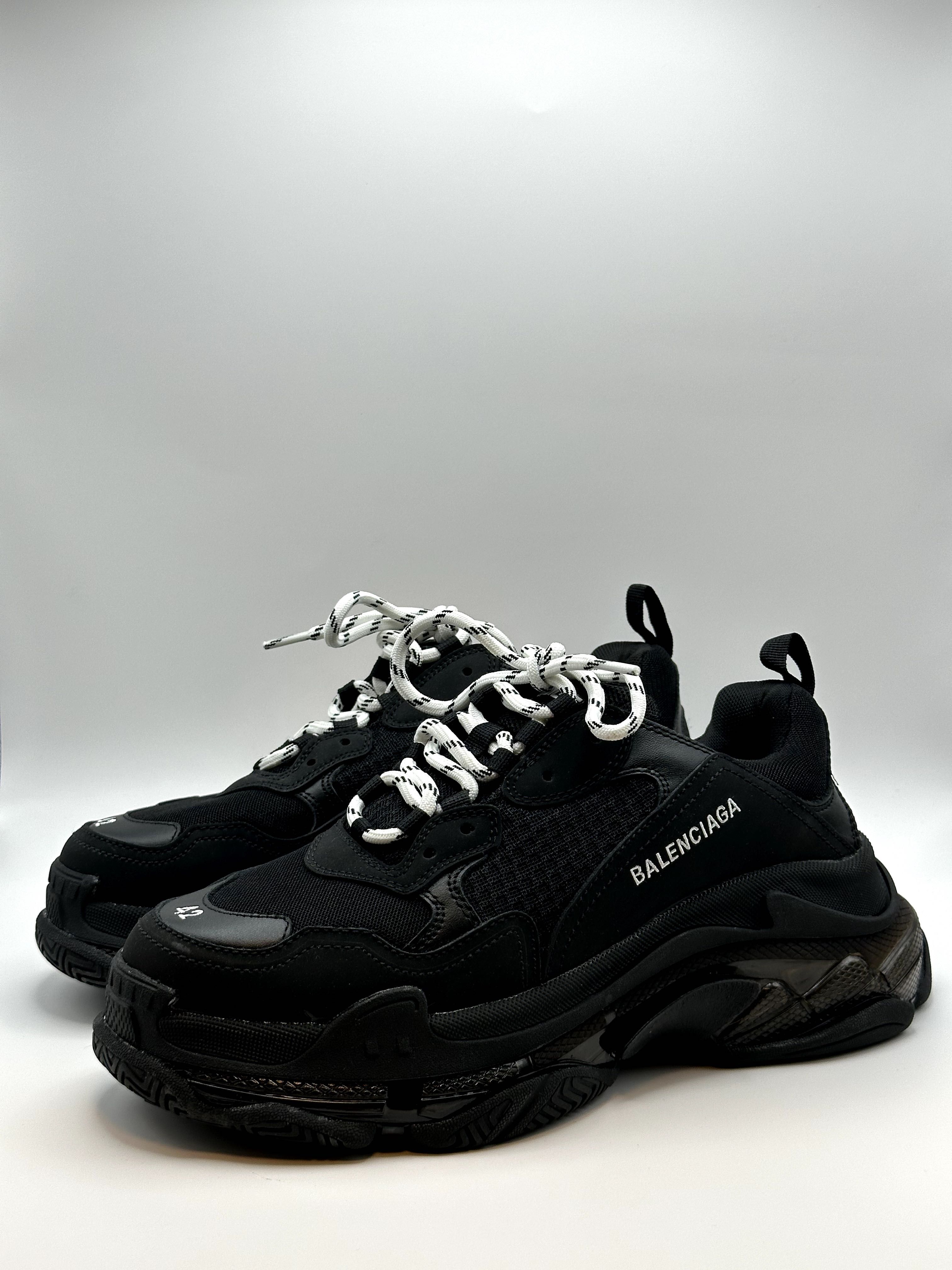 Balenciaga Triple S Clear Sole Black Sneakers
