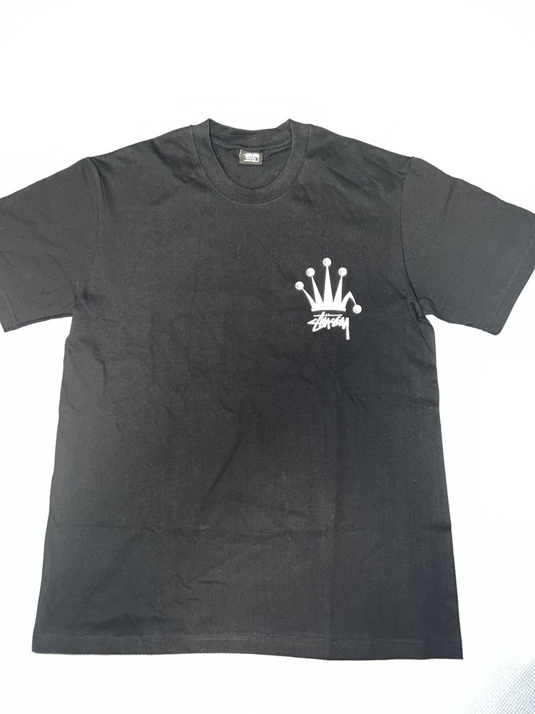 tricou stussy Crown negru, marime M