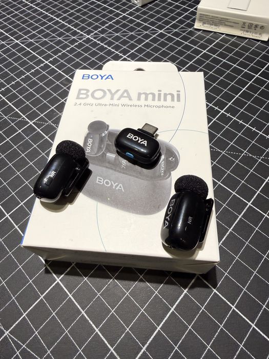 Lavaliera Microfon BOYA Mini Wireless cu adaptor USB-C pentru mobil
