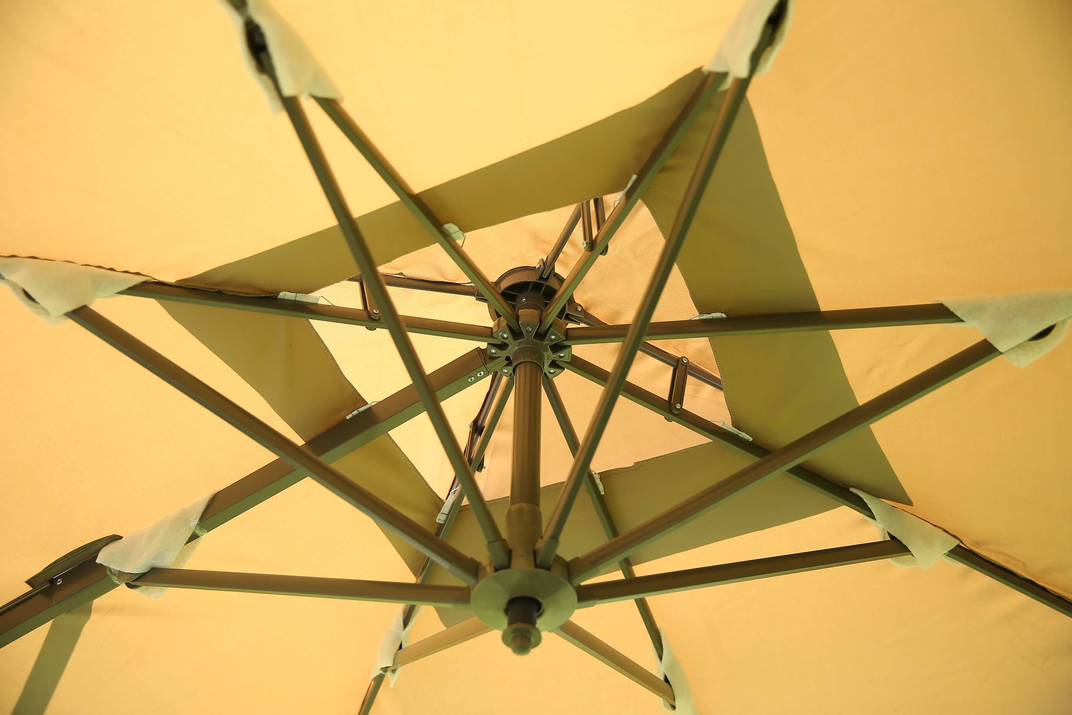 Зонт уличный квадратный Palermo (3х3м), бежевый с утяжелителями