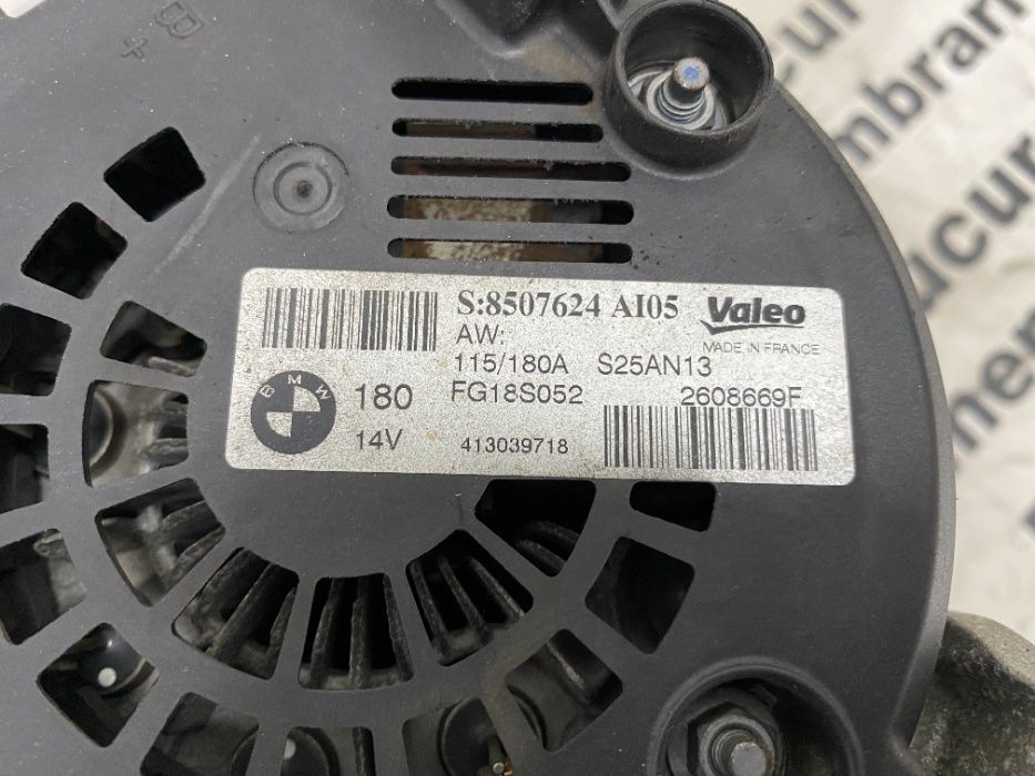Alternator original 180A BMW F10,F11,X3 F25 518d,520d,525d
