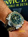 часовник INVICTA Gladiator Silver/Gold 60 mm, Инвикта нов