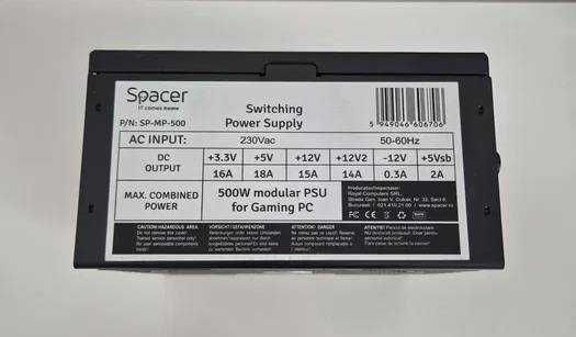 Sursă modulară Spacer SP-MP-500, 500 W