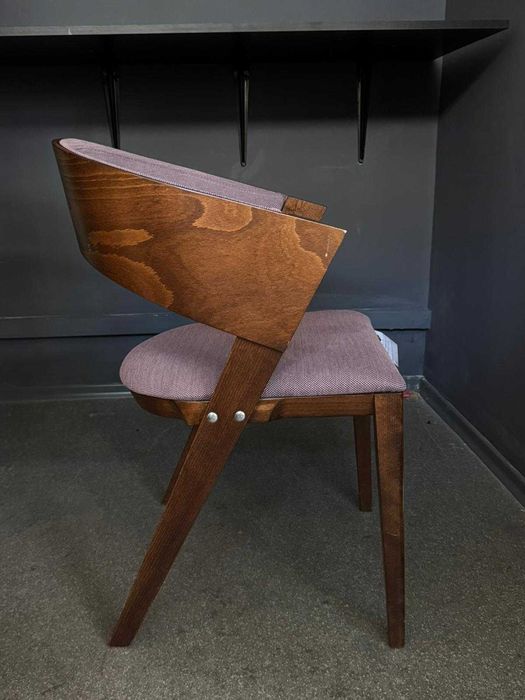 Scaun mordern lemn wenge stofa mov 1 bucata