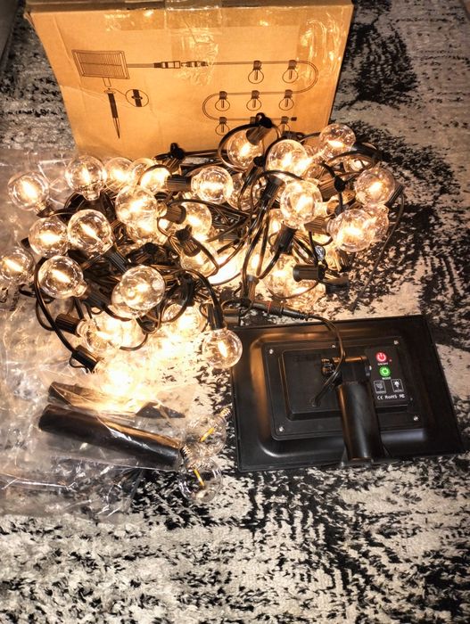 Ghirlanda solară 31m 50 becuri G40
