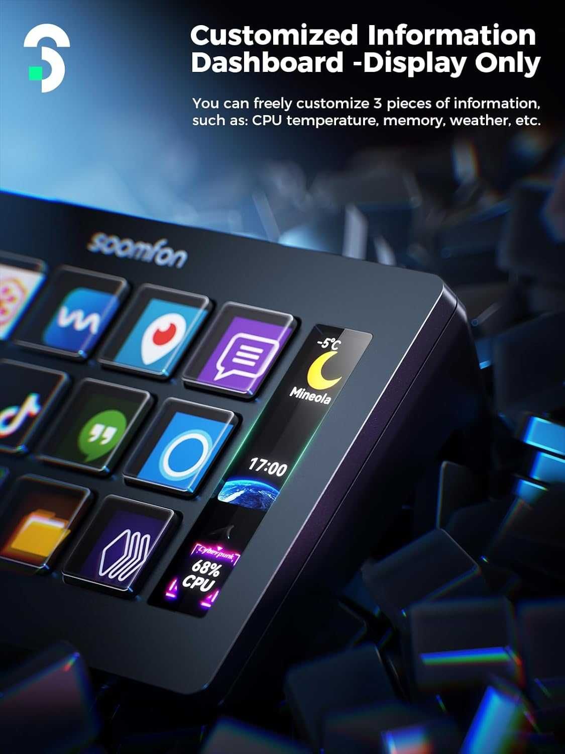 Stream Deck SOOMFON висок клас с LCD бутони