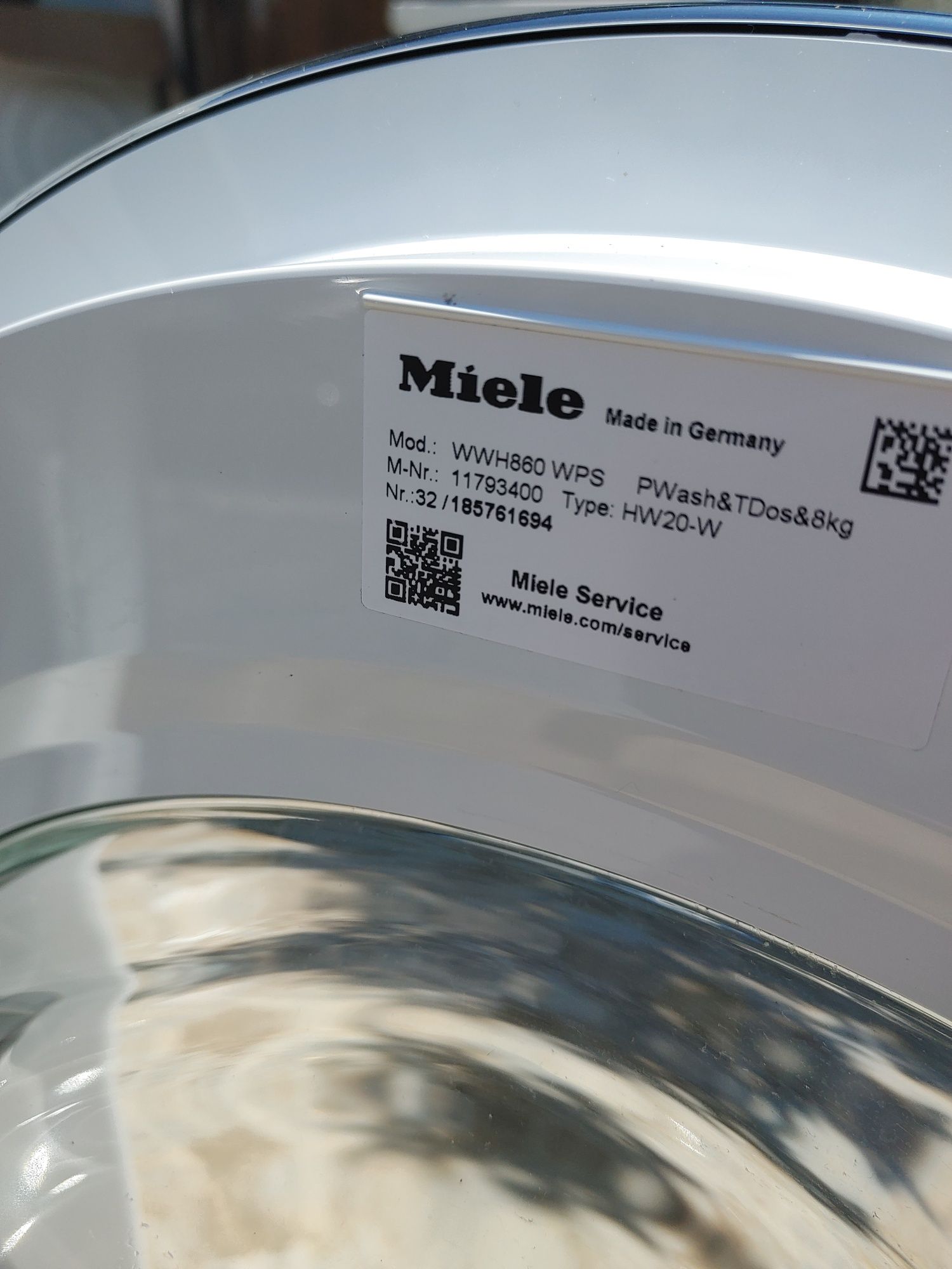 2023 Пералня Miele WWH860 GreenPerformance TwinDos PowerWash 8kg/1400r