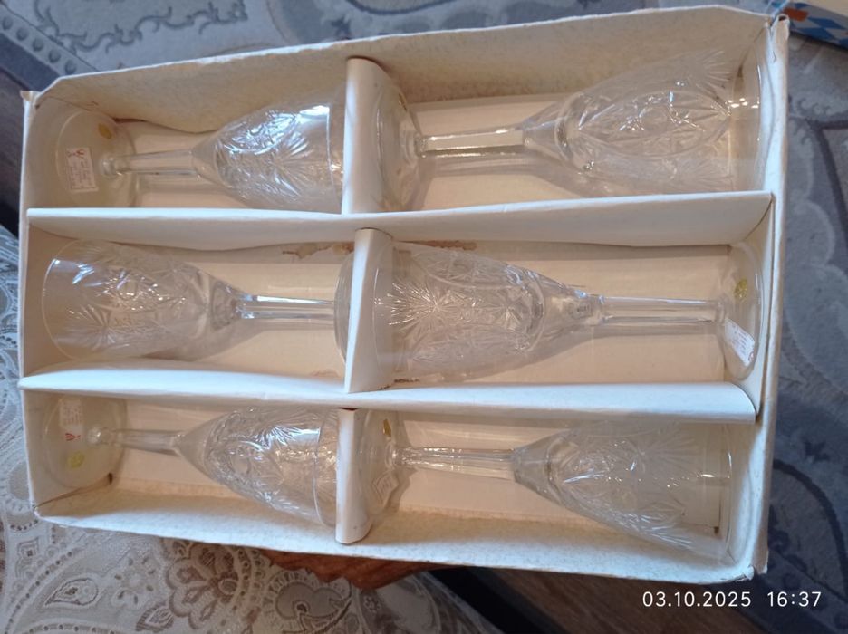 Продам фужеры советский хрусталь, новые