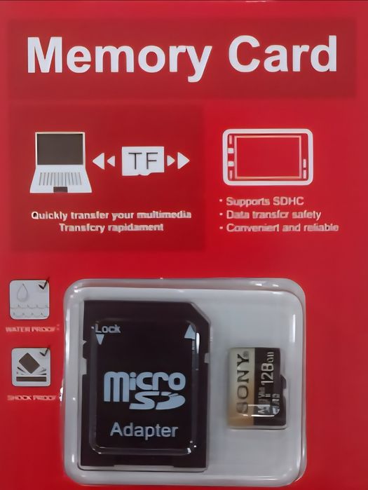 Micro SD карта памет SONY 128 GB + SD адаптер

Подходяща за всички моб