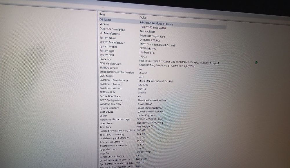 Vând Laptop MSI Ge72mvr