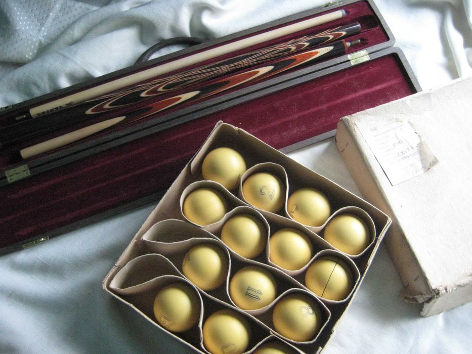 Набор Шары НОВЫЕ Биллиардные СССР Слоновая Кость В КОРОБКЕ РОДНОЙ