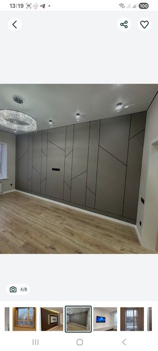 Ремонт квартир обой, левкас,   бамбук панели , гибкии мрамор, луверы,