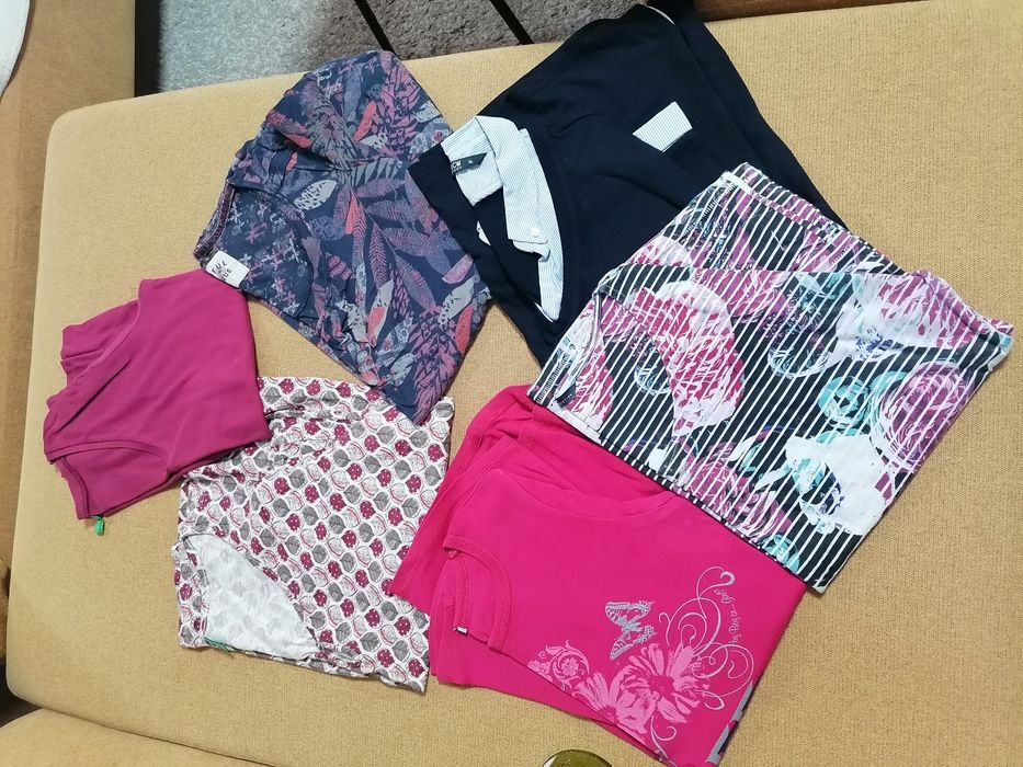 Комплект Дамски дънки и блуза Л размер, 10 лв