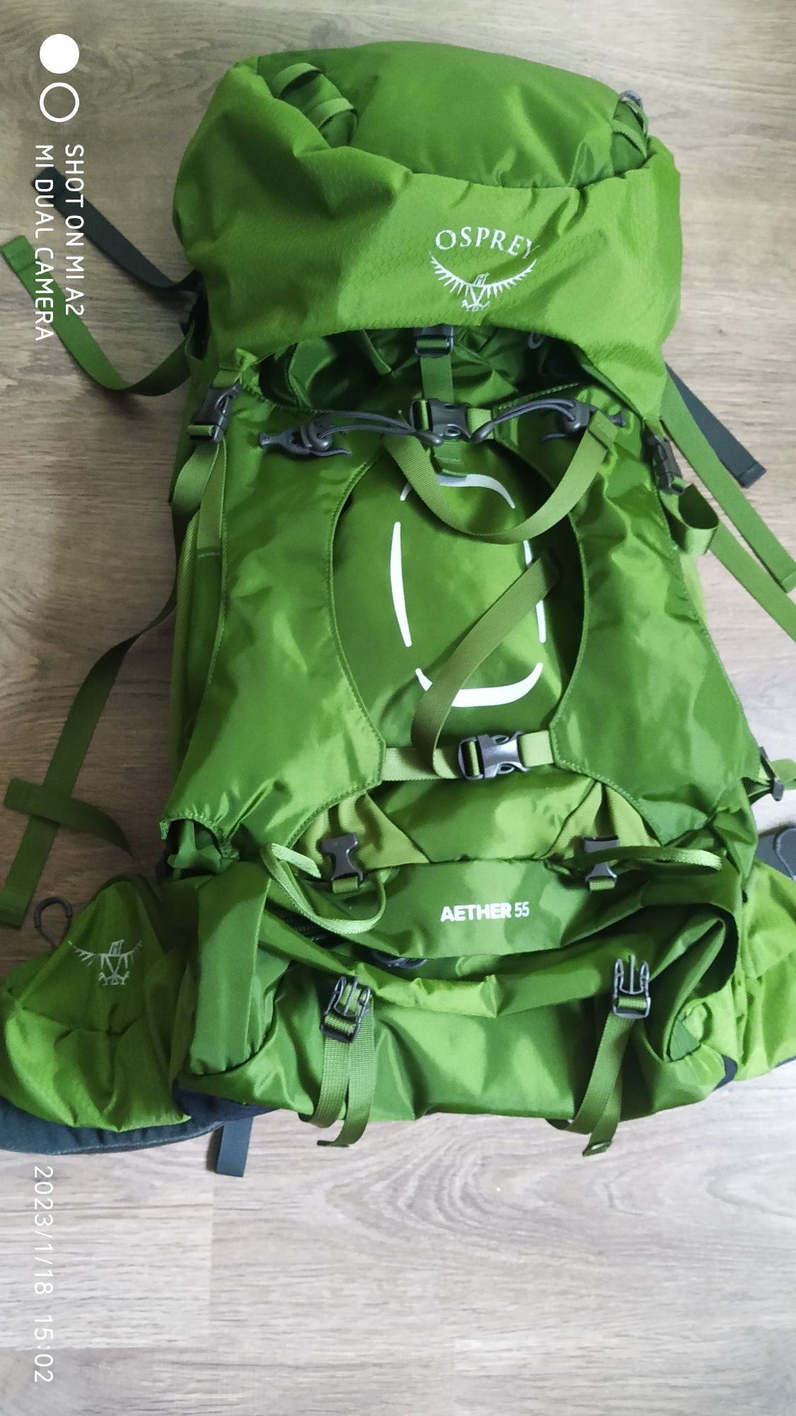 Osprey Aether 55 Garlic Mustard Green