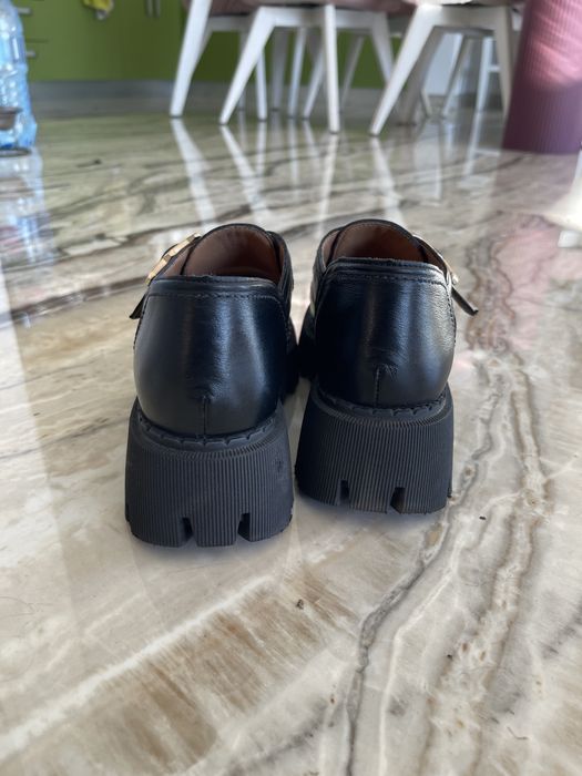 Pantofi cu platforma din piele naturala Marelbo