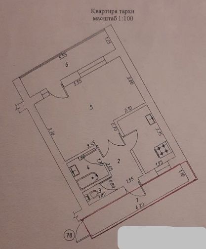 Medgorodok bozorcha yonida 2xona qilingan uy srochno sotiladi 48m2