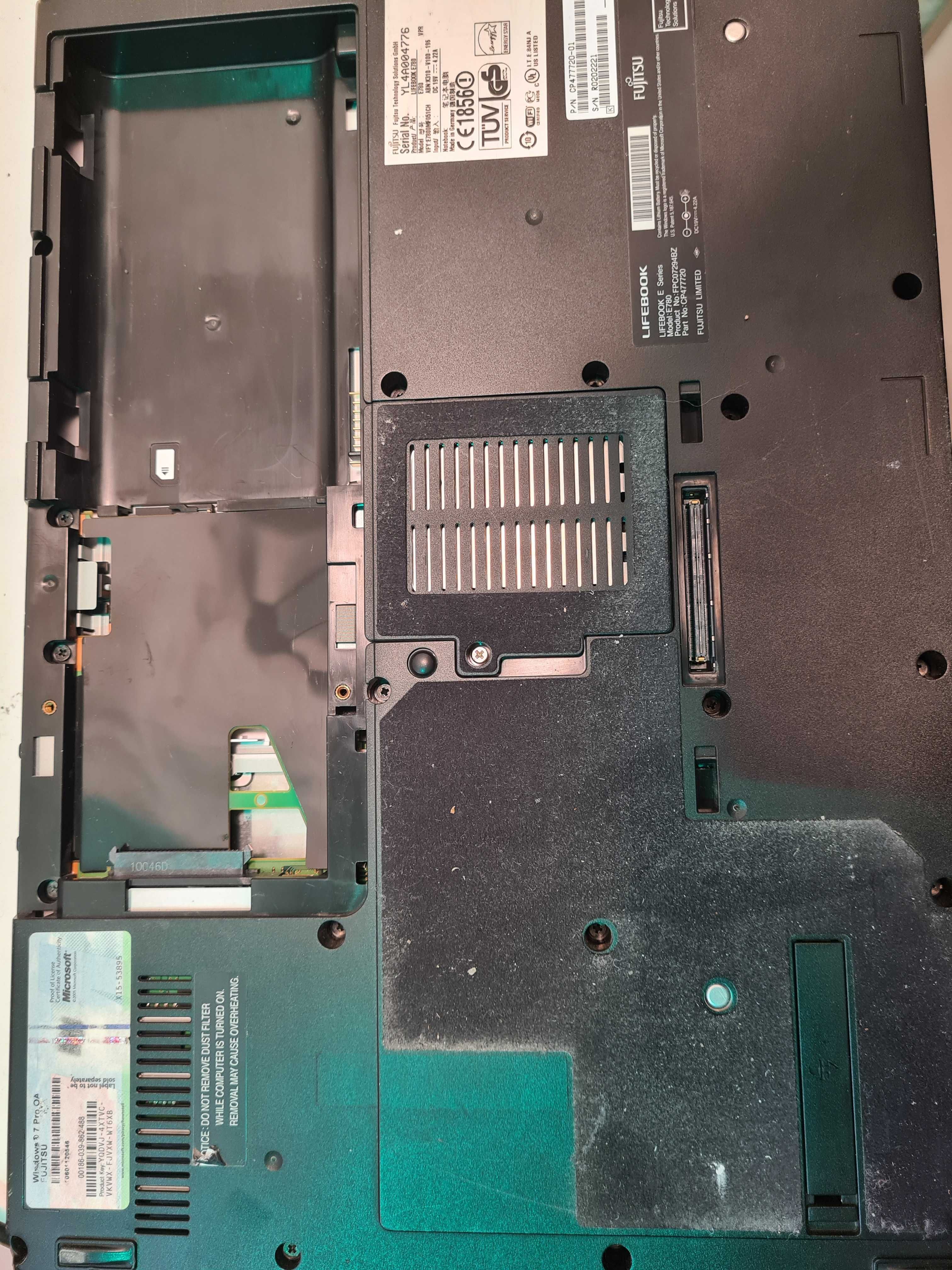 Defect Laptop Fujitsu lifebook E780 Intel i3 m330