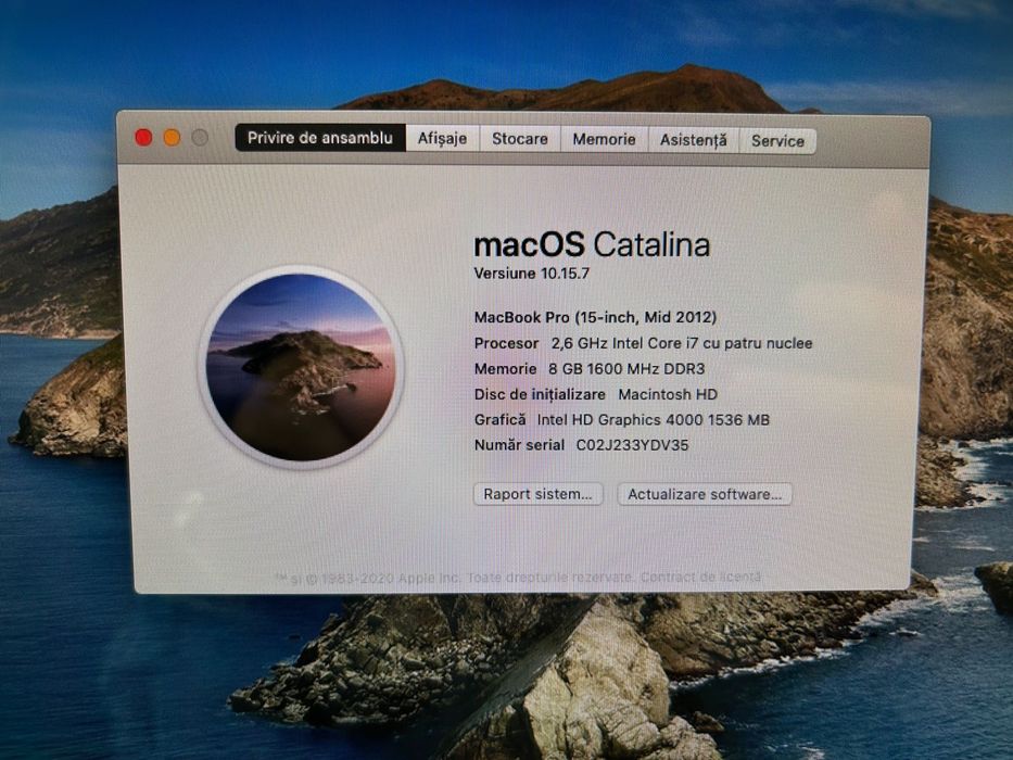 Vând laptop MacBook Pro, 2013, 15”, Retina