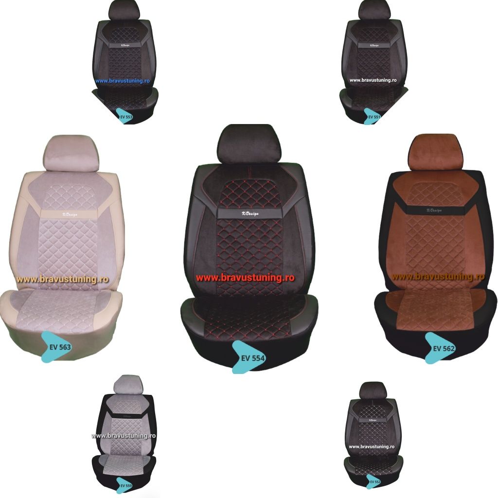 Huse scaun auto LUX Material tip ALCANTARA +Piele Ecologica