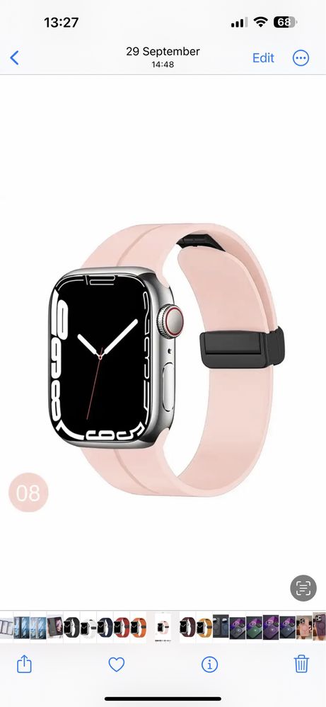 Curea/Husa Silicon Magnetica Compatibila Apple Watch Orice Serie