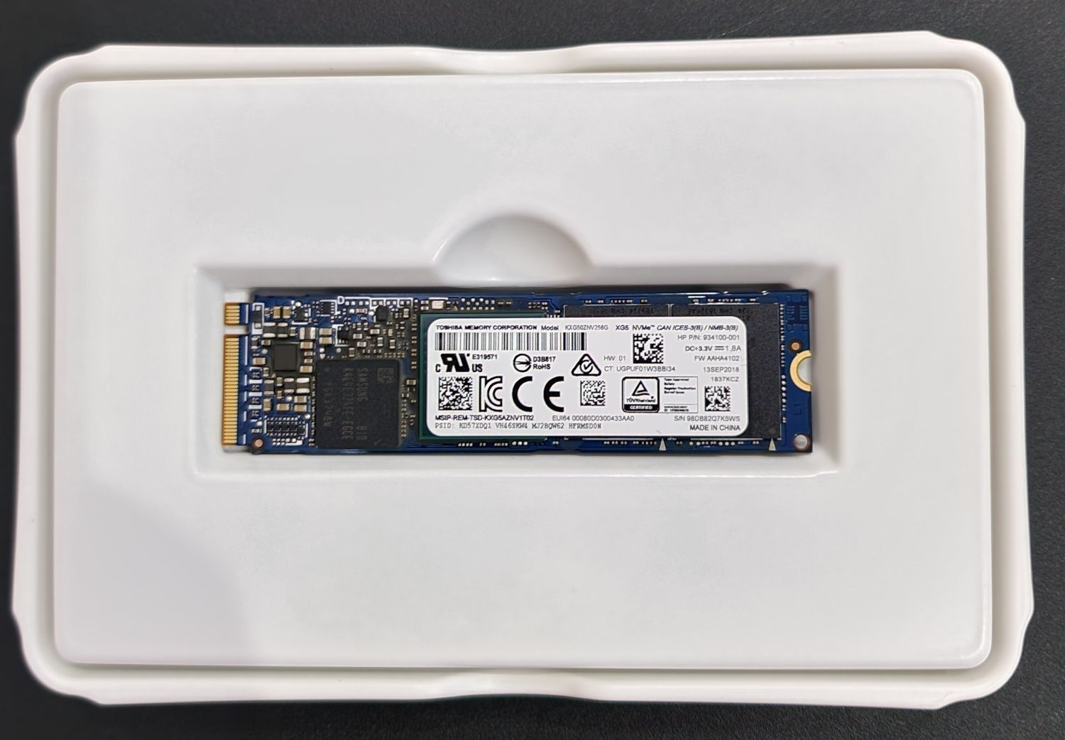 Vând SSD NVMe 256Gb Toshiba PCIe M.2