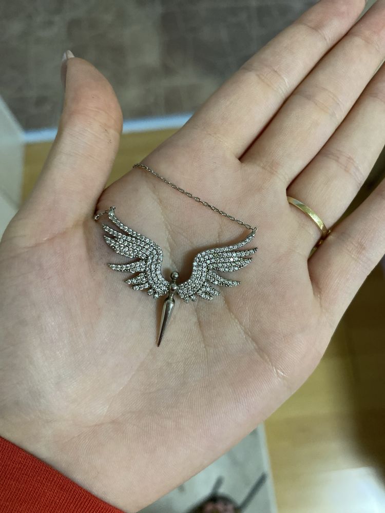 Сребристо колие феникс/fenix