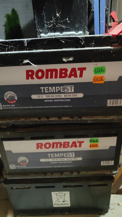 Baterii 100A utilizate 1an la panouri solare