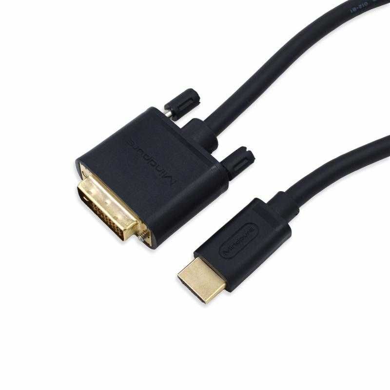 Кабель HDMI M - DVI-D M  2м, черный