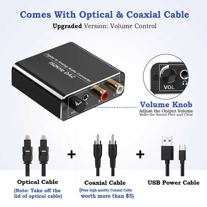 Аудио конвертор-192kHz Techole HS203-BK