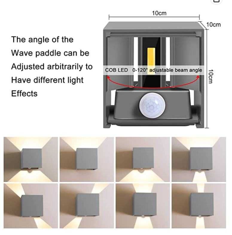 Ledmo LED стенна лампа със сензор за движение 12 W