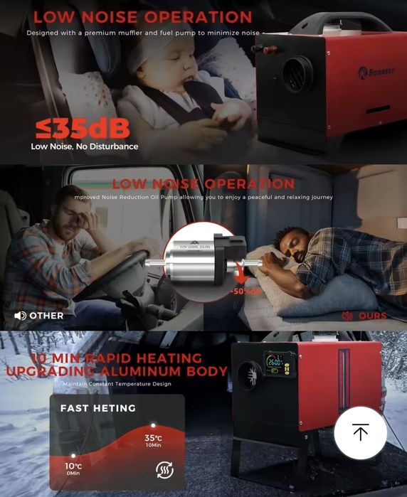 Webasto - Sirocou portabil 8KW 12v-24v-220v Bluetooth  Incalzitor auto