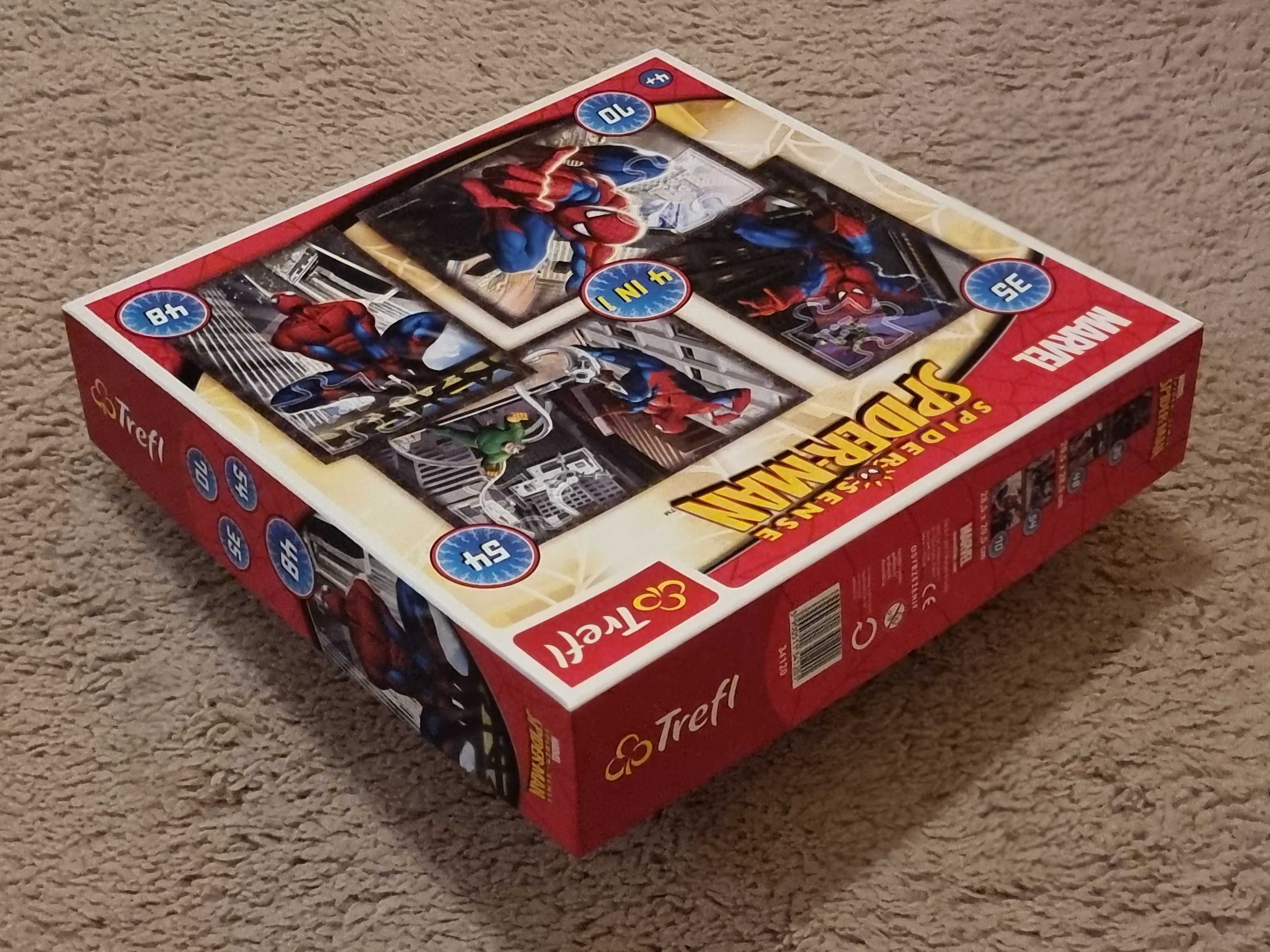 Puzzle 4in1 Spiderman Marvel, 207 piese, 4 tablouri de 20,5x28,5cm