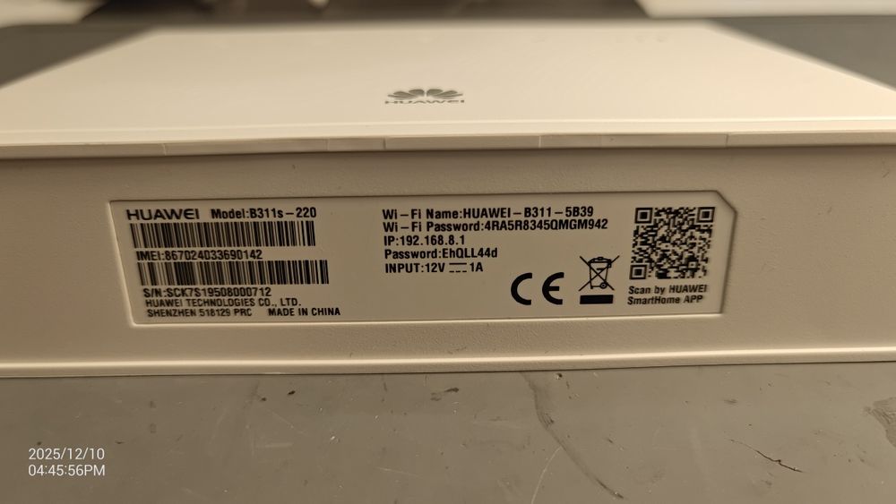 Rutar cu sim, Huawei B311s-220, deblocat pe orice retea