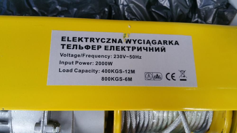 Electropalan-Macara electrica 400/800 kg (constructii,service auto)