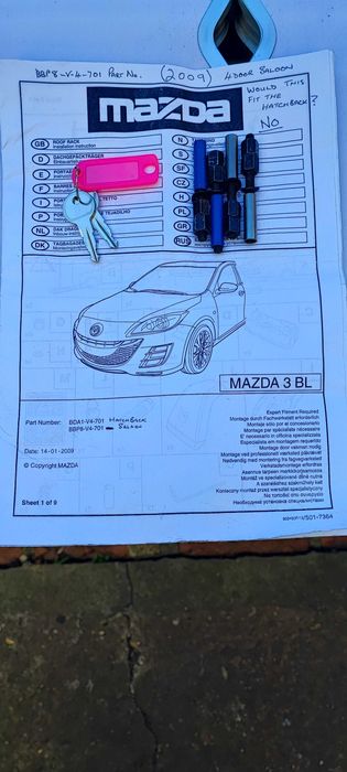 Оригинални греди, багажник за Мазда 3 МК2 (2009-2013г).