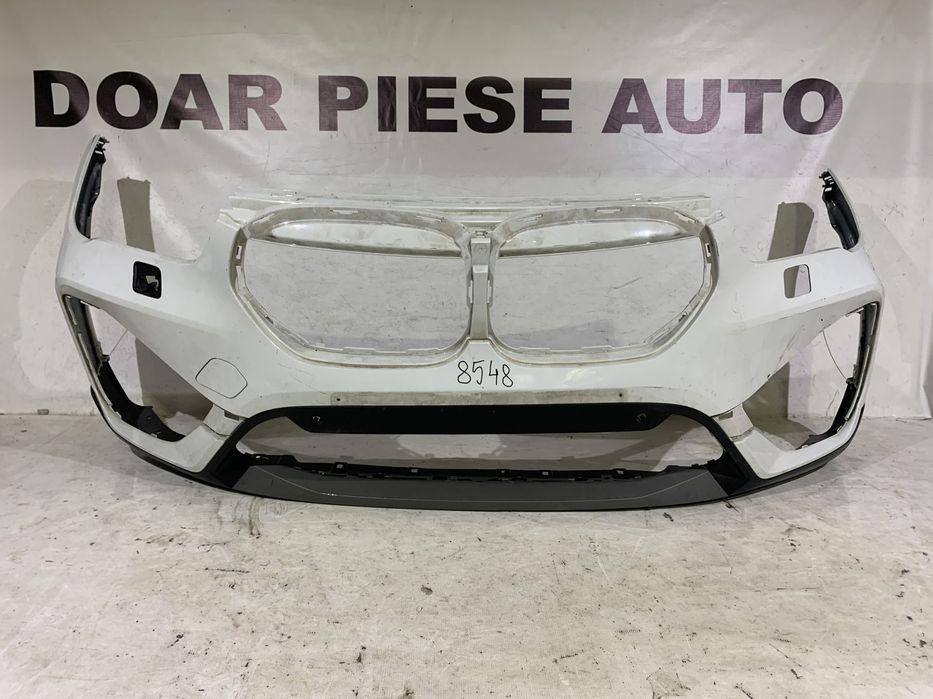 Bara fata BMW X1 F48, facelift, LCI, 2019, 2020, 2021, 2022, 2023, cod origine OE 51117954205, cu gauri pentru spalatori faruri si senzori de parcare (6).