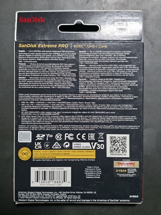 Card memorie SanDisk 128
