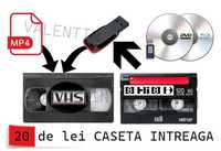 Transfer casete VHS/SuperVHS/HI8 per caseta 20 lei