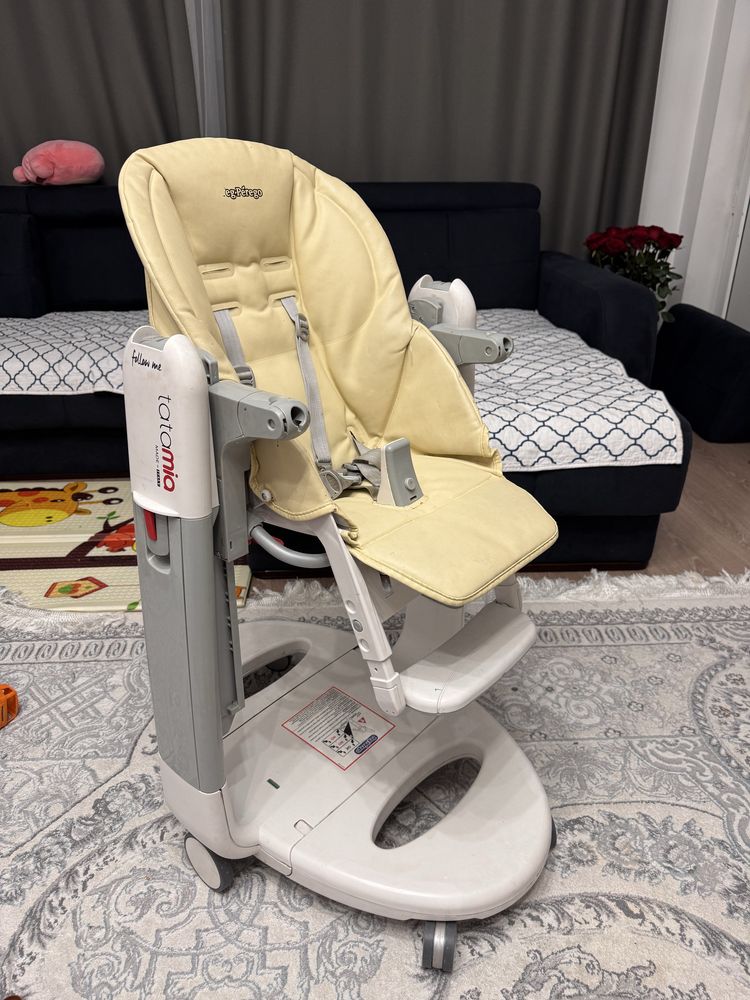 Детский стульчик Peg-Perego Tatamia Follow Me (бежевый) – 3 в 1!