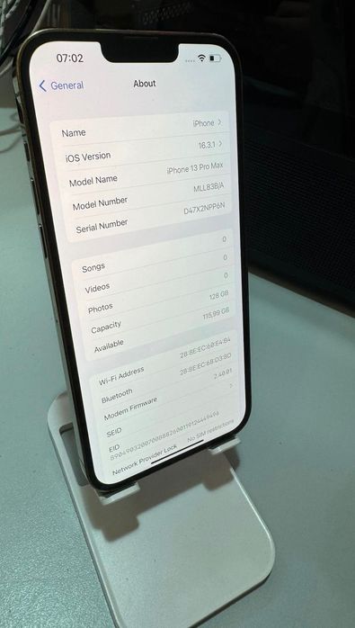 Telefon iPhone 13 Pro Max,Gold, 128GB,baterie 83%,liber in orice retea