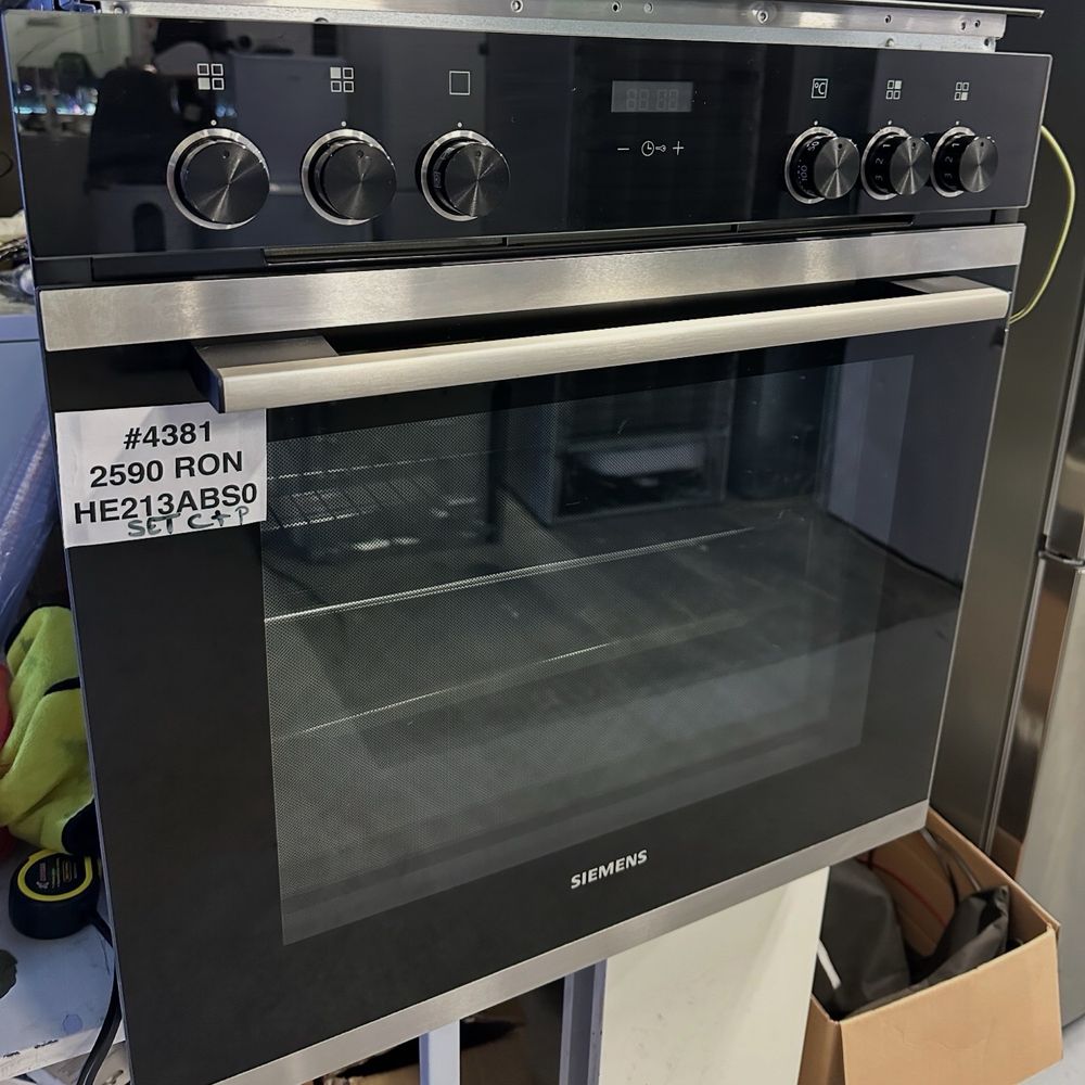 !!Promotie 1700 RON!! Set cuptor electric si plita Siemens HE213ABS0