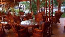 Set mobilier din lemn de  Cires cu bambus
